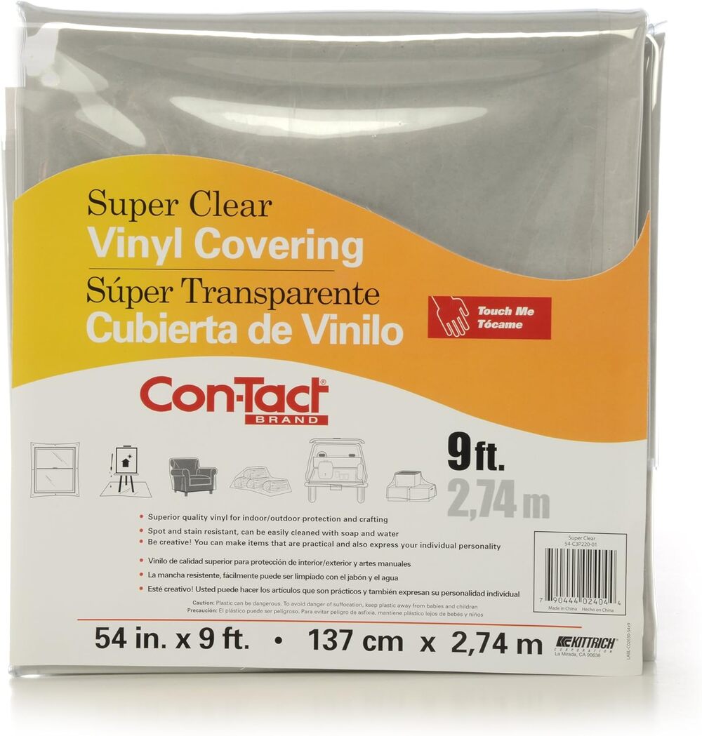 Con-Tact Brand Multipurpose Vinyl Covering,  Heavy Clear